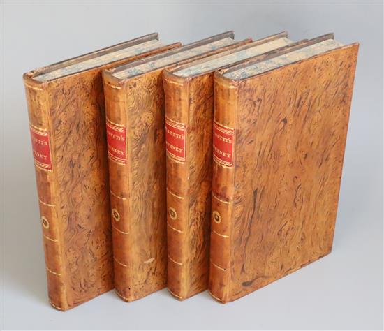 Baretti, Giuseppe Marc Antonio - A Journey from London to Genoa, 1st edition, 4 vols, 8vo, tree calf, T.Davis,